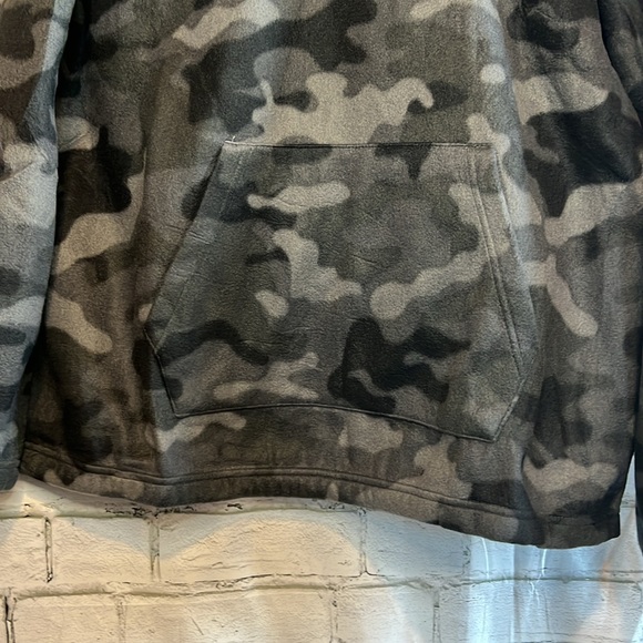 Lazer Lazer Mens Polar Fleece Pullover Hoodie Camo Gray - Picture 4 of 7